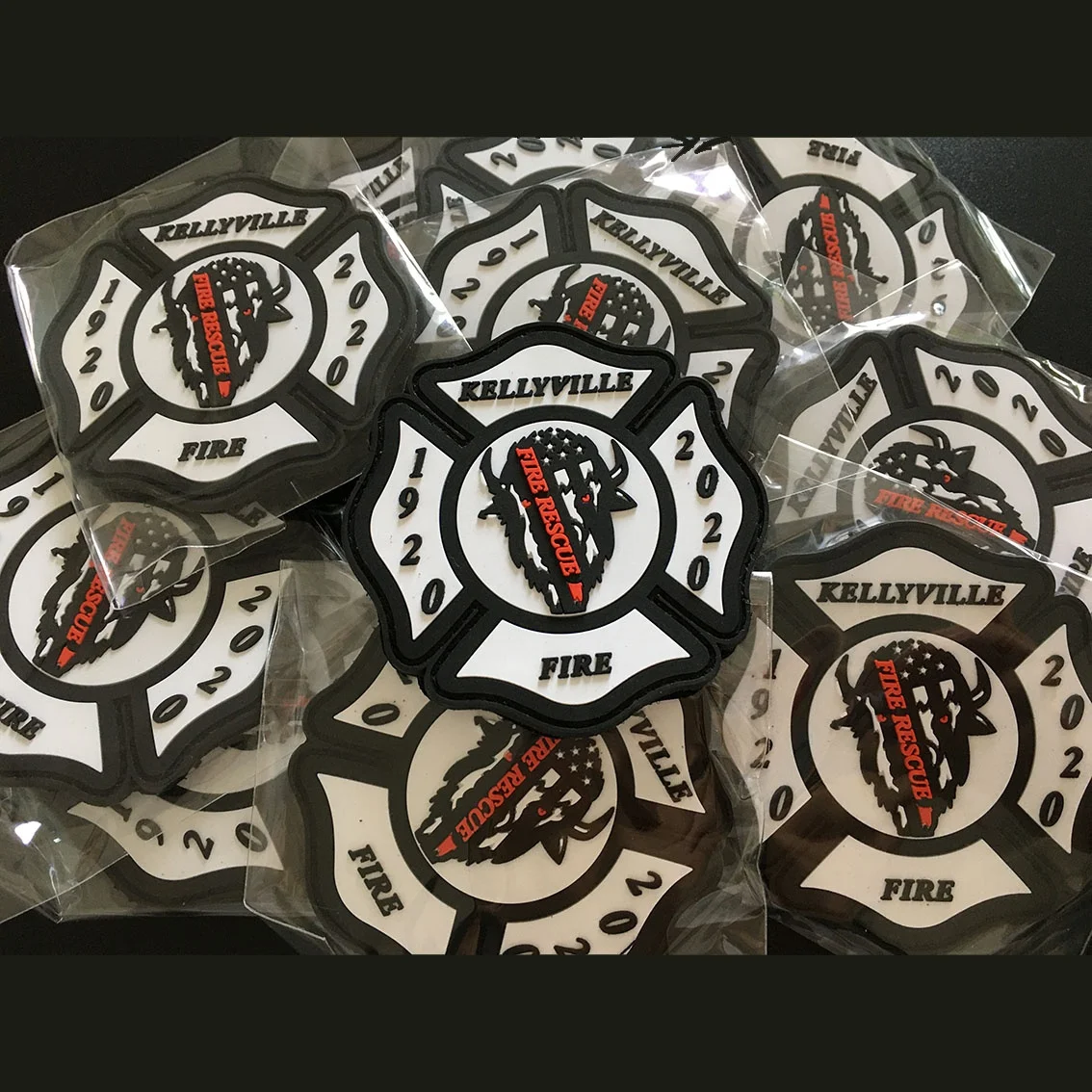 Custom Hot Selling Chinese Factory PVC Rubber Patch with Hook and loop backing
