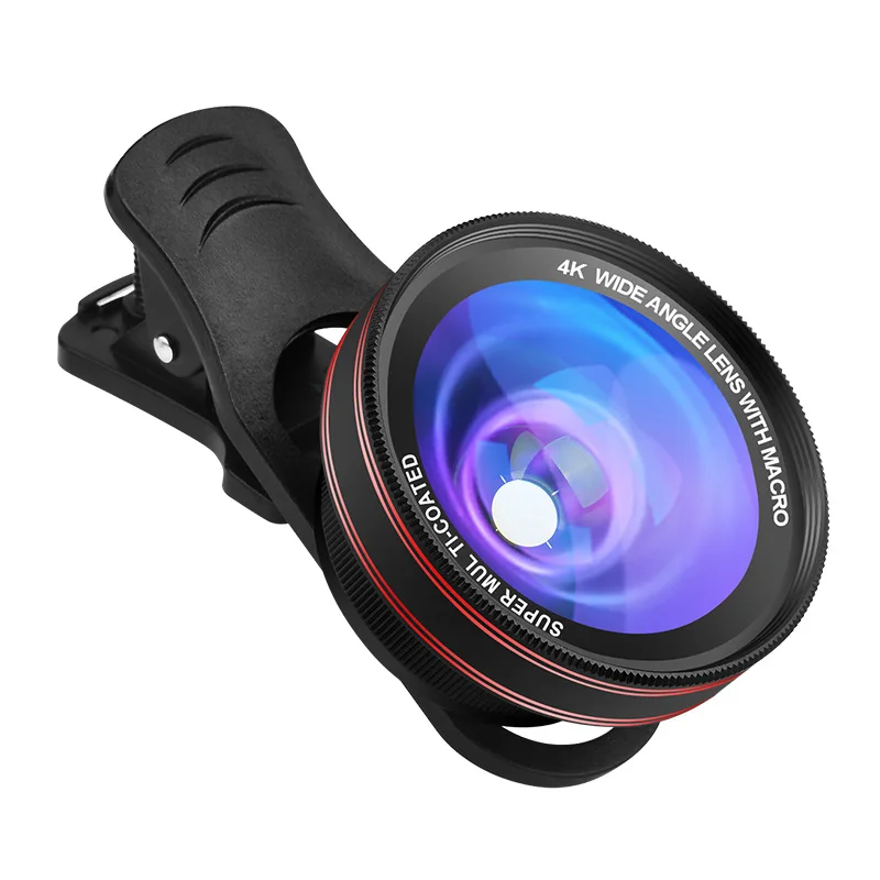New Factory Direct Sale  Wide Angle Macro Mobile Phone Lens With Fill light kit 3 in 1 lens