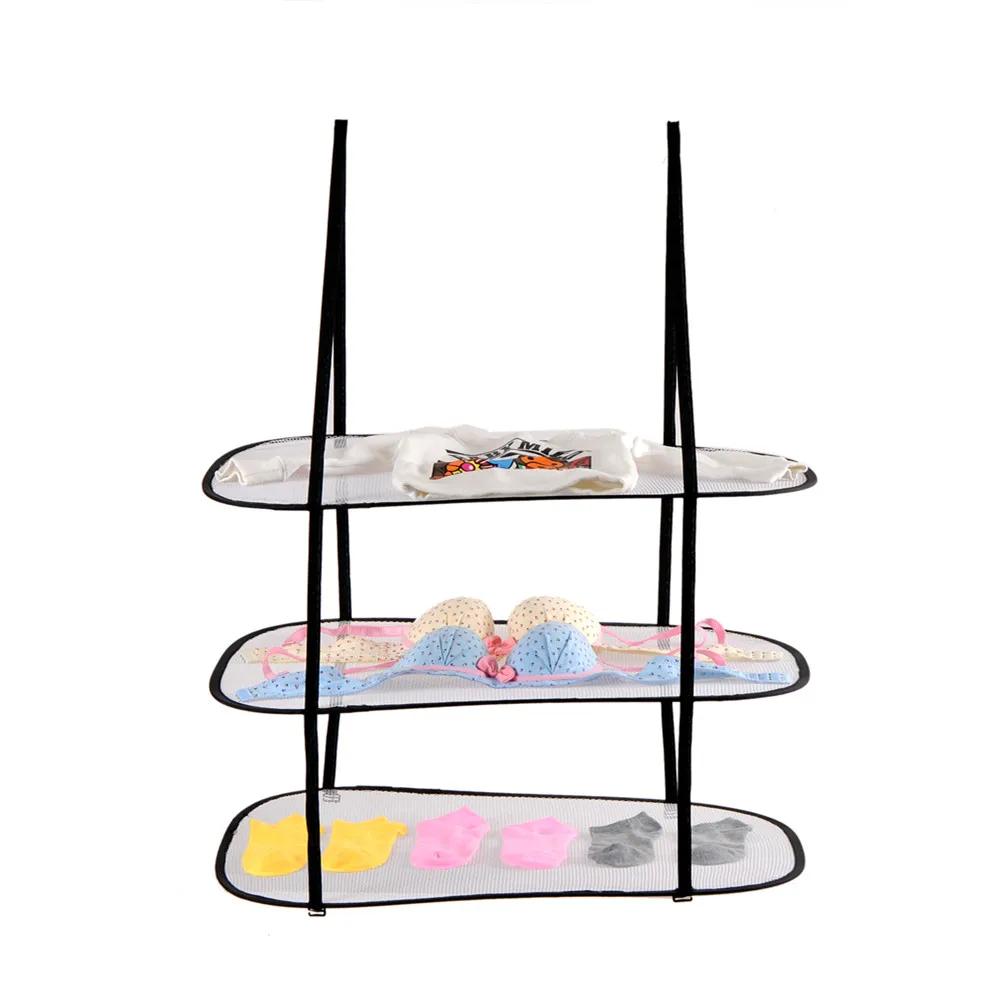 Underwear Hanger Tiered Organizer Clothes Stackable Mesh Laundry Drying Rack
