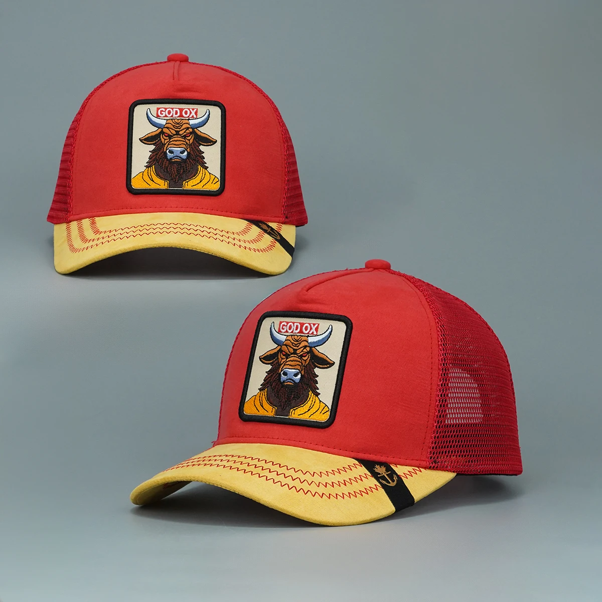 Wholesale Custom Animal Trucker Hat 3D Embroidery Adjustable Mesh Cap OEM ODM Rooster Factory Baseball Cap