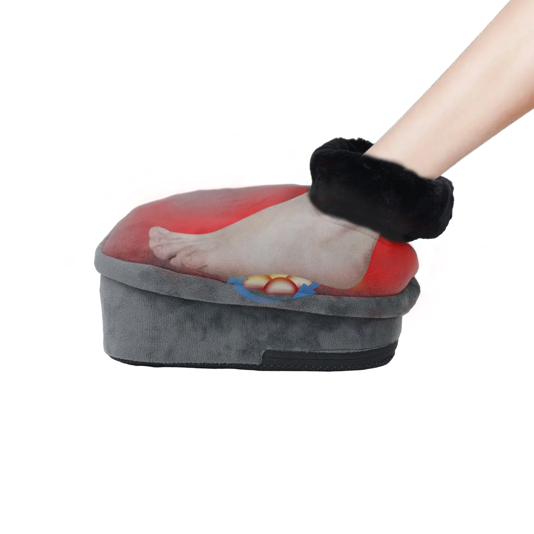 2024 Chinese Rechargeable Winter Battery Operated Modern Infrared Office Usb Massage Heated Electric Foot Warmer with