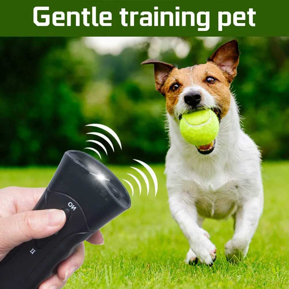 Hot Sale Ultrasonic Dog Repeller Anti Barking Device Trainer Stop Barking Rechargeable Ultrasonic Bark Control Pet Dog Repeller