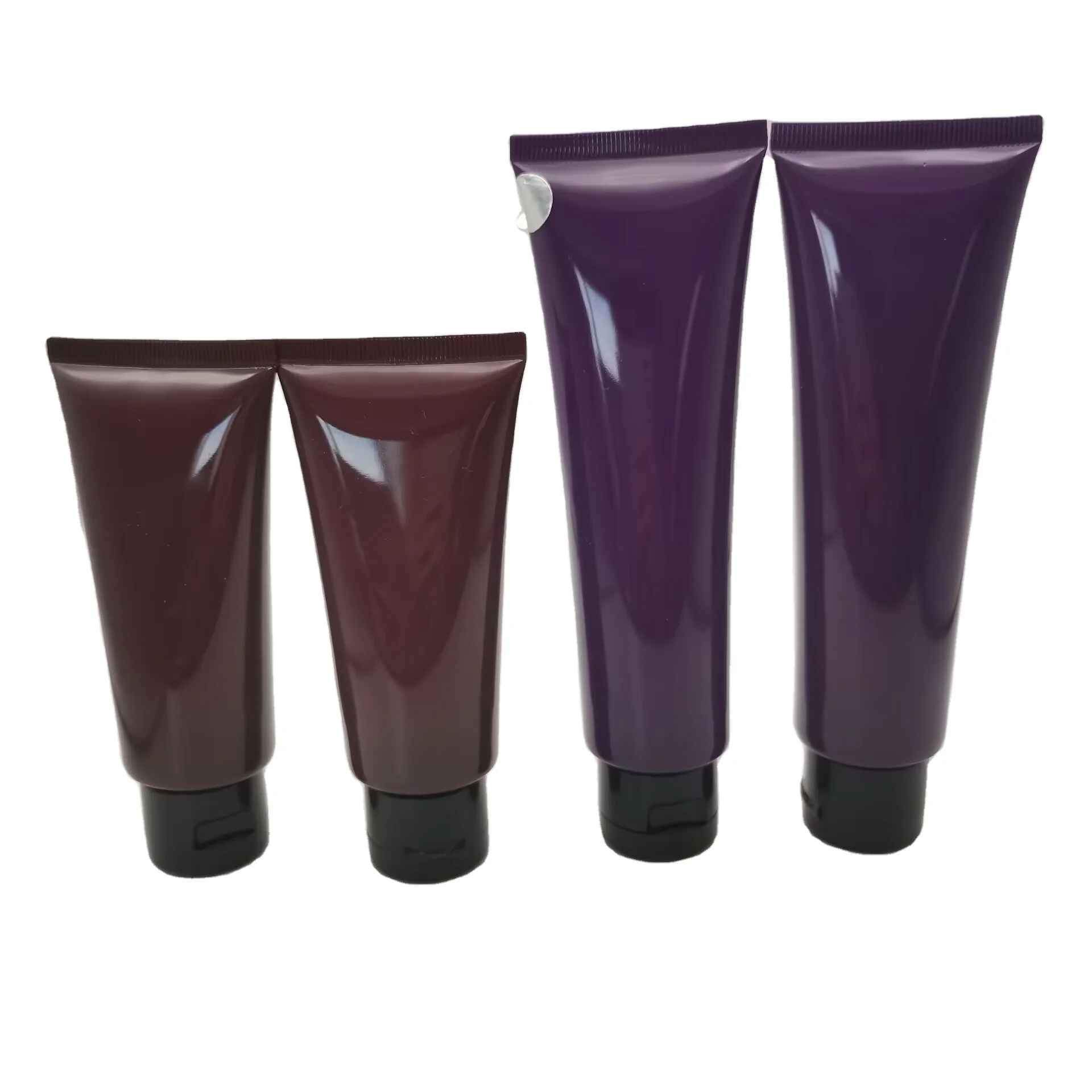 Multi-specification brown purple bright face cosmetic packaging is divided into empty bottles PE material