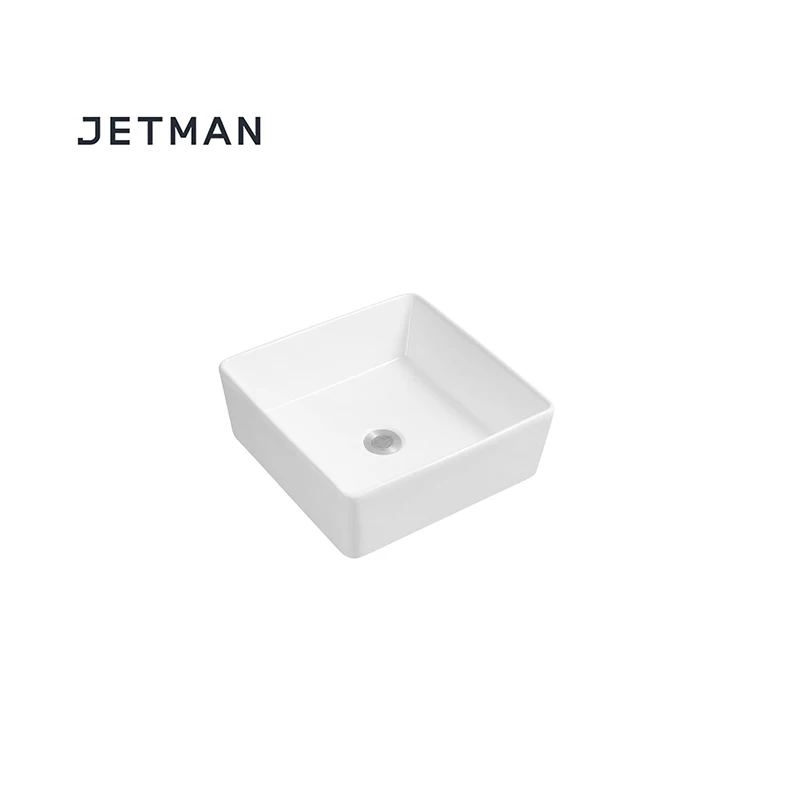 
JM7881 420*420*120 Irregular shape counter top mount vanity sink art basin ceramic basin 