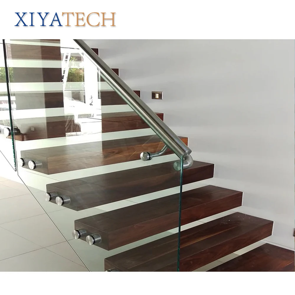 XIYATECH Aluminum U Channel Frameless Glass Railing for Outdoor Balcony and Deck, Weather-Resistant and Sleek Design