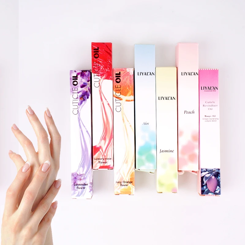 LIYALAN принадлежности для ногтей, оптовая продажа, 7 различных ароматов, Омолаживающая масляная ручка для кутикулы, масляная ручка для ухода за ногтями