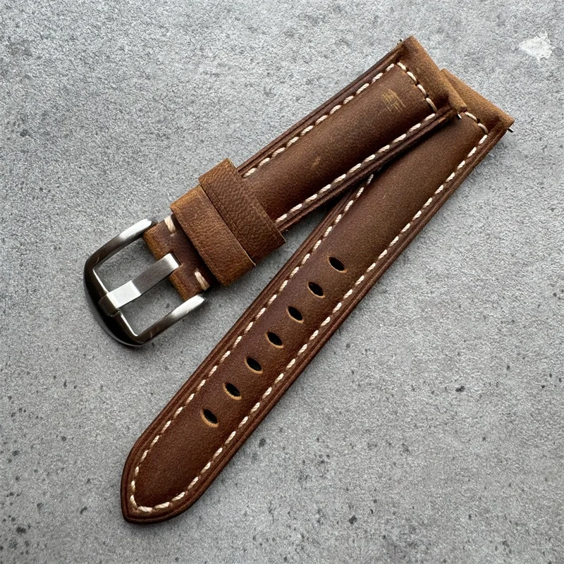 Wholesale Cheap Universal Genuine Leather Band 20mm 22mm 24mm 26mm Quick release Watch Straps for Seiko Huawei  GT Samsung