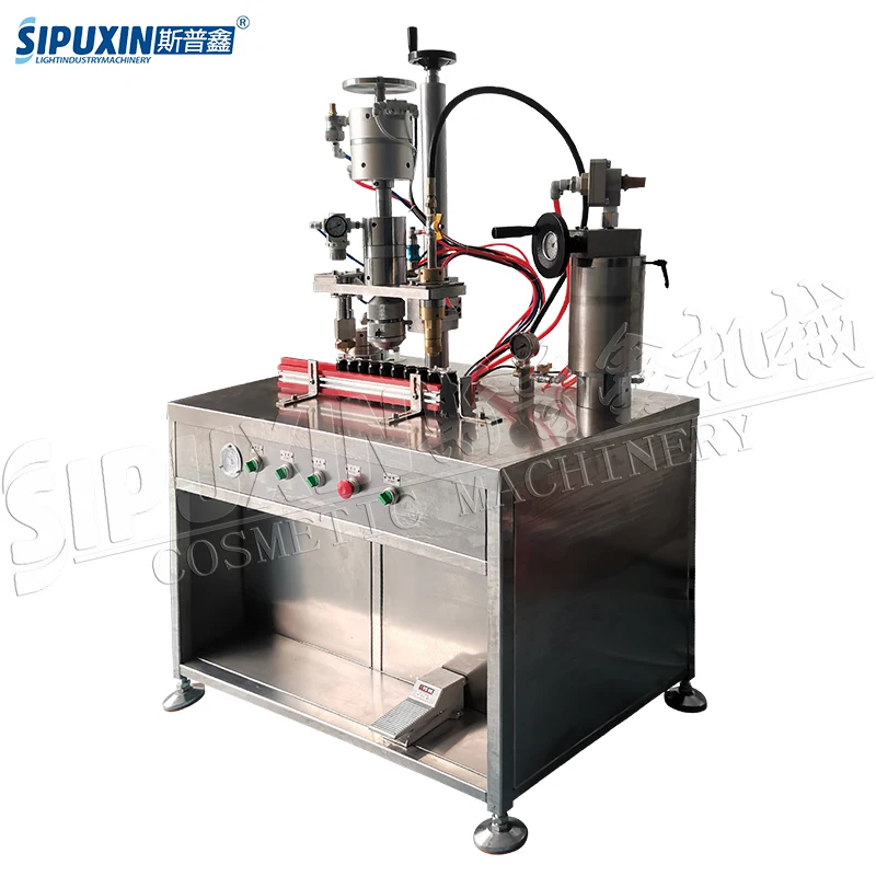 Multi-function Semi-automatic Pneumatic Spray Aerosol Filling Machines For Paint Perfume