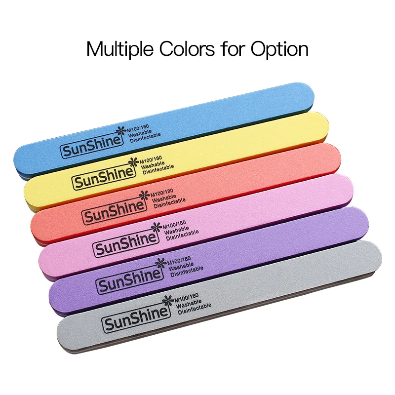 High Quality 2 way Sponge Nail Polish File Buffer shining file OEM Custom logo