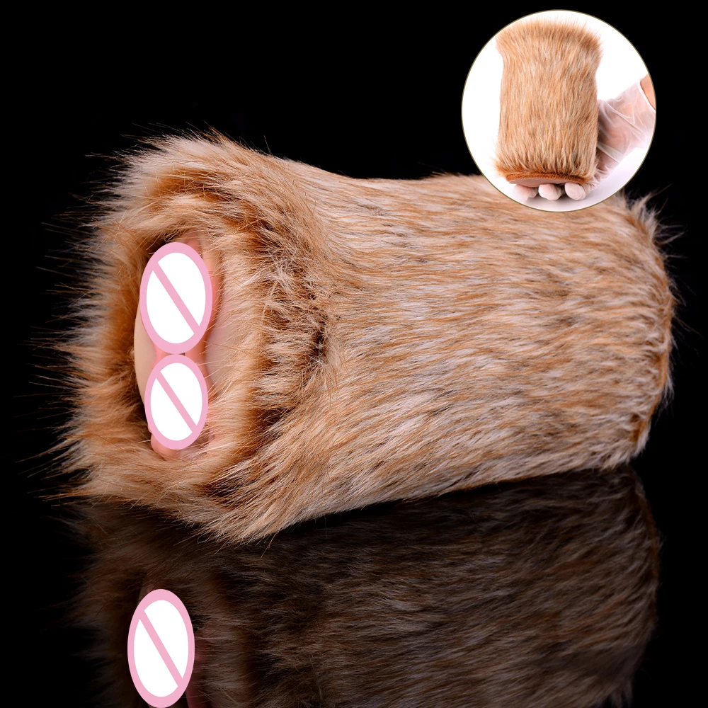 Masturbation Cups Sex Dolls Plush Sex Toys for men Liquid Silicone 600g 17cm 4styles Novelty Simulation Dogs Horse Animal Vagina