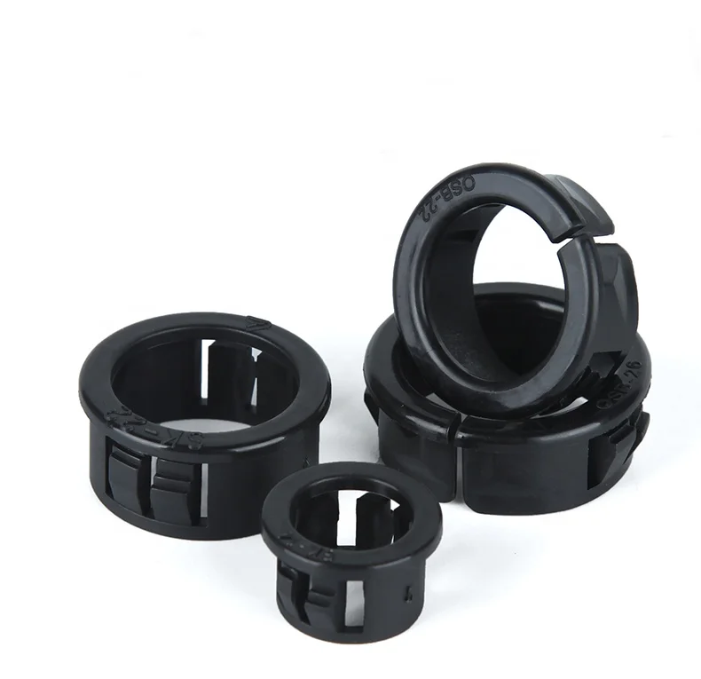 14mm plate hole round plastic grommet eyelet snap button nylon bushing plastic wire grommet