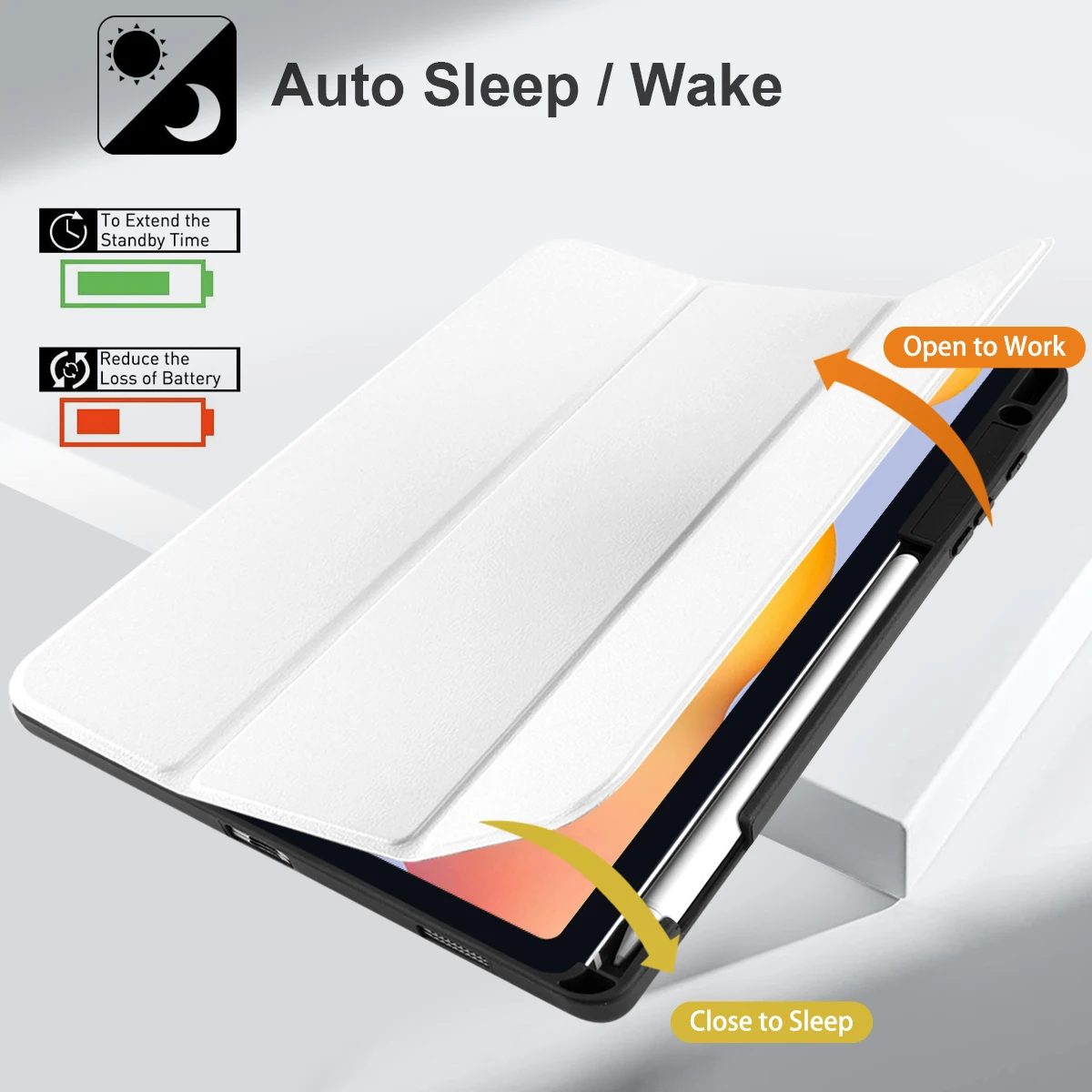 Leather Case for Samsung Galaxy Tab S6 Lite 10.4 2020 SM-P610 SM-P615 P613 P619 Funda Tablet Cover with Pen Holder