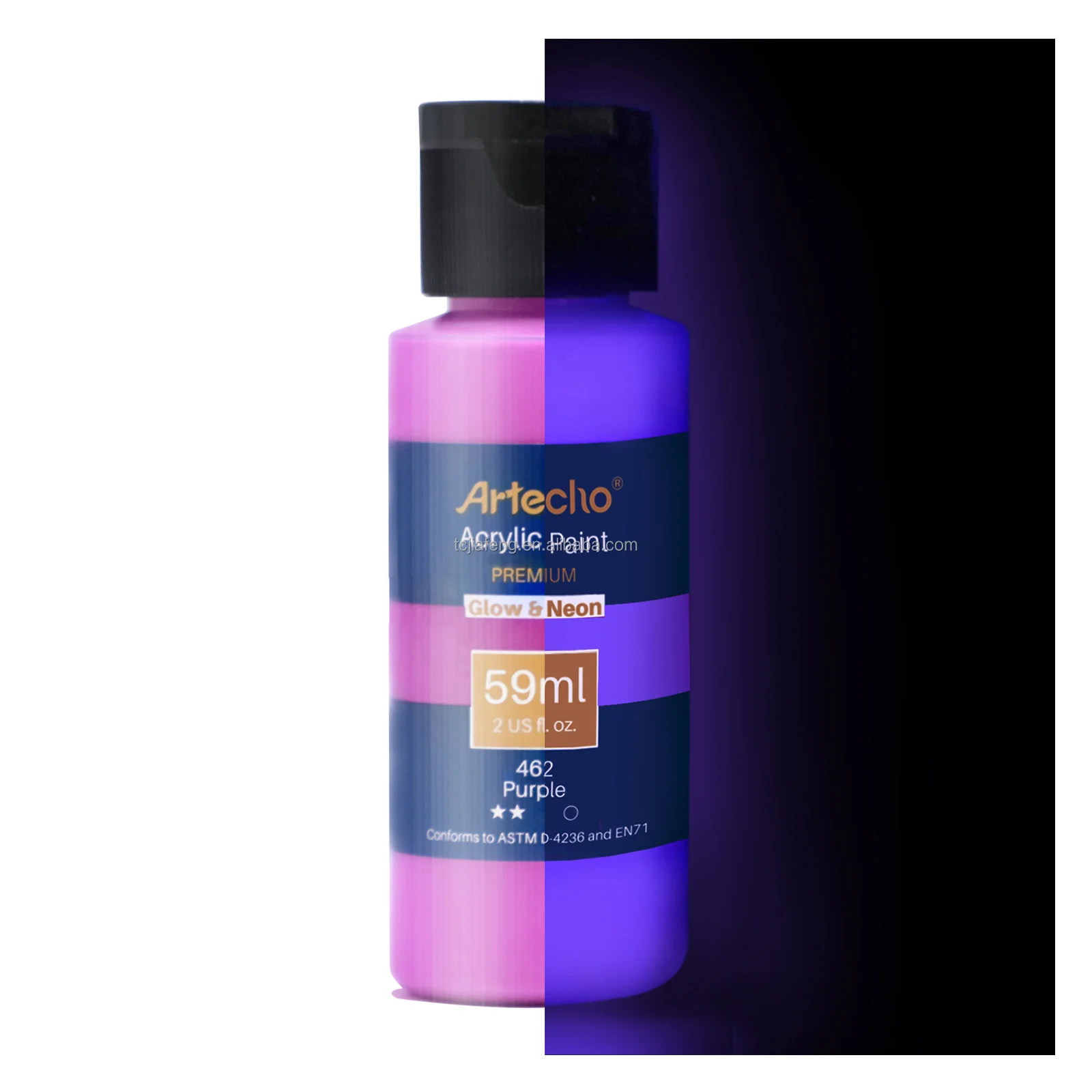 Artecho kids 59ml purple color  Manufacturers wholesale neon  grow in dard acrylic artist paint