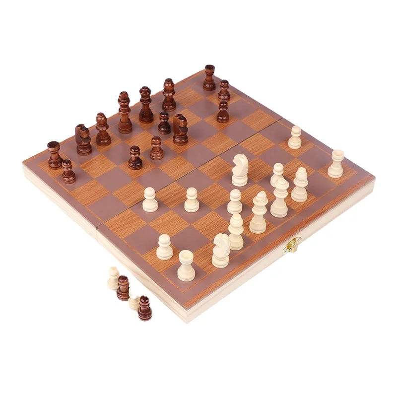 Hot Selling Wholesale Wooden Intelligent Folding Board Indoor Kids Adult Game Chess For Friend Gift
