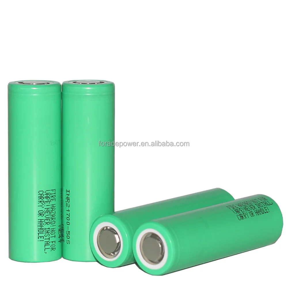 Genuine 3.6V INR21700-50S 21700 5000mAh Max 45A Continuous Discharge 21700 Battery For Samsung 21700 50s