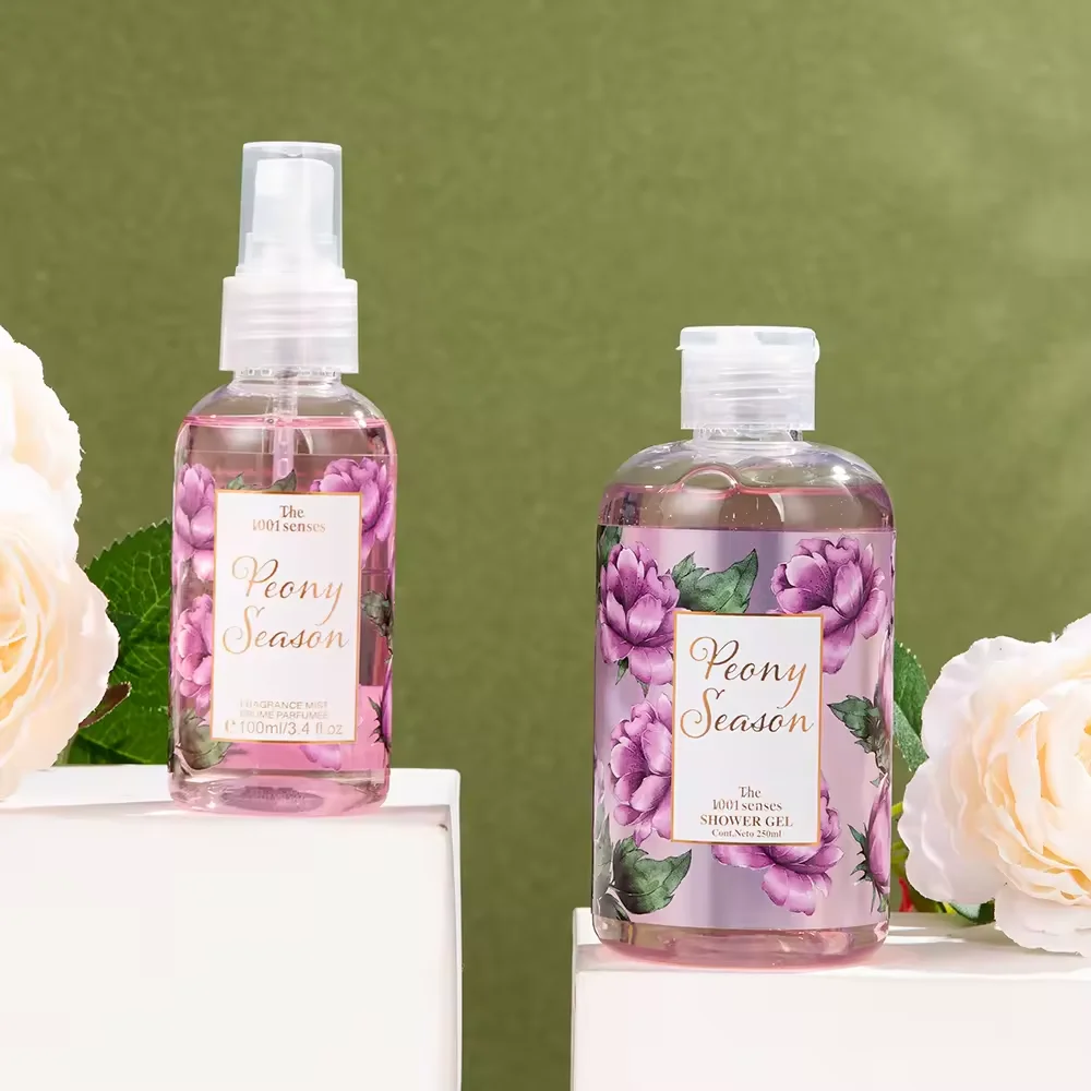 Elegant gorgeous packaging gift 250 ml shower gel 100 ml body spray  perfume gift sets perfumes for women for girl