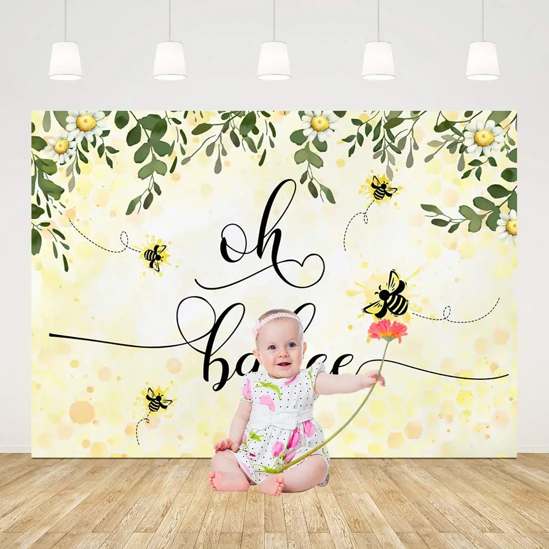 Это для мальчиков и девочек фотография Baby shower фото стенд реквизит баннер Oh Bee тема Shower фон