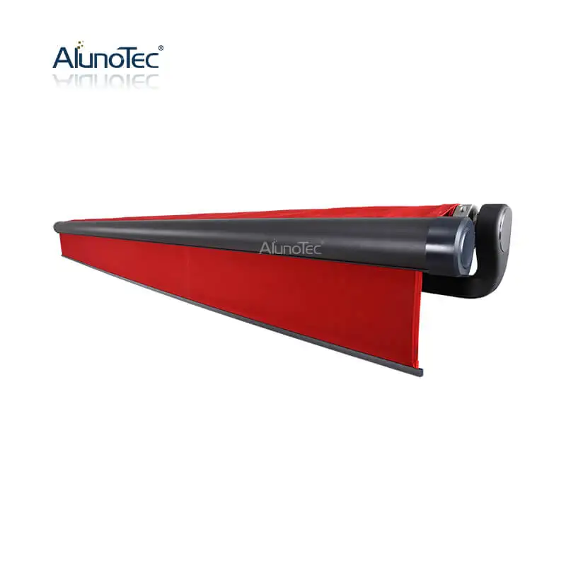 AlunoTec Customized Retractable Pergola Vertical Awning Motorized Folding Arm Awning Cassette