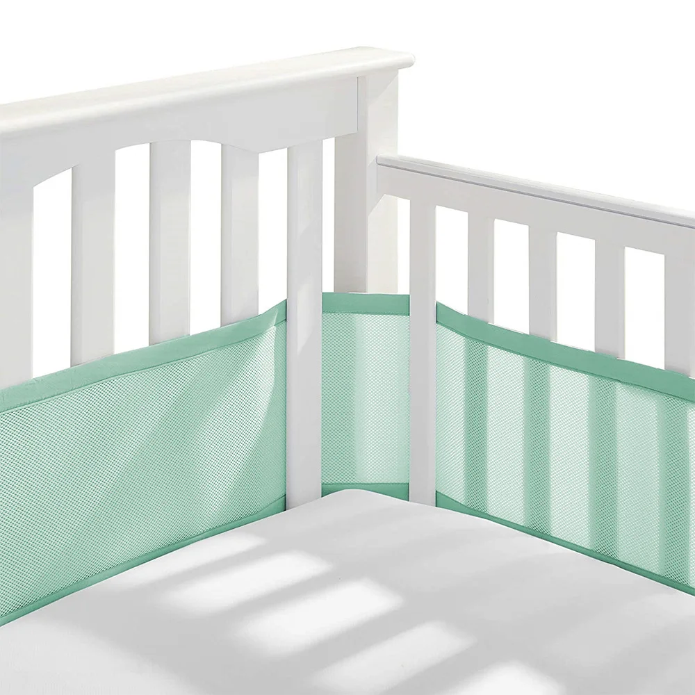 SeaMind Newborn Baby Bedding Set with Surround Anti-Collision Guard Rail Fence Bed Bumper Protective Barrier for Newborn