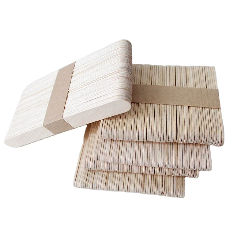 Professional Size Popsicle Hard Salon Depilatory Disposable Tongue depressor Spatula Wooden Wax Stick Hair Removal Applicator