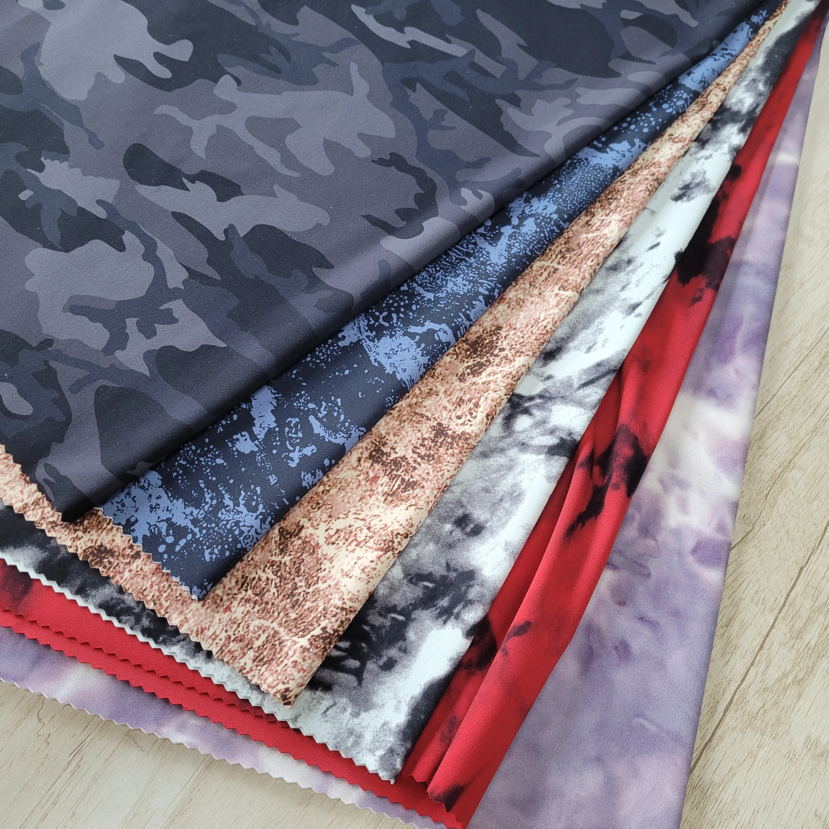 Custom color textiles Nylon and spandex printed fabric knitted fabric for yoga shirt