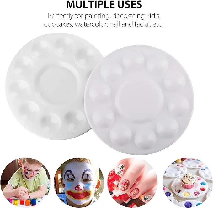 Plastic Paint Tray Palettes for Acrylic Oil or Watercolor Painting Artist Mixing Wet Color