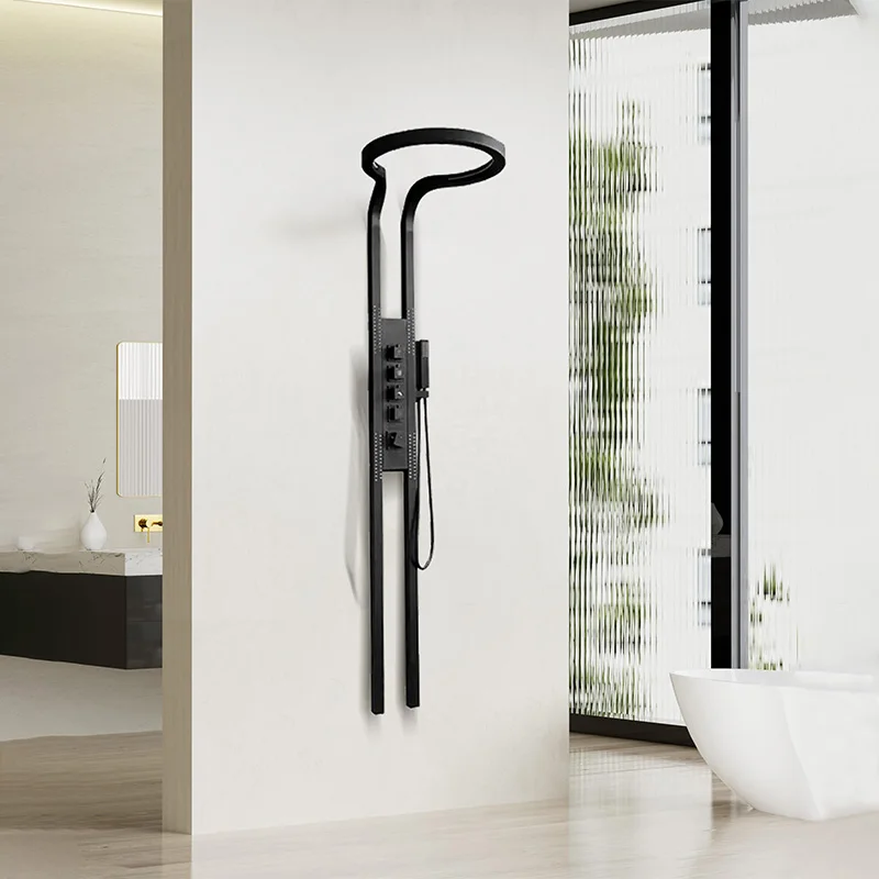 Unique Features Multi-Button Brass Shower faucet Matte Black Shower Faucet Shower Faucets for home