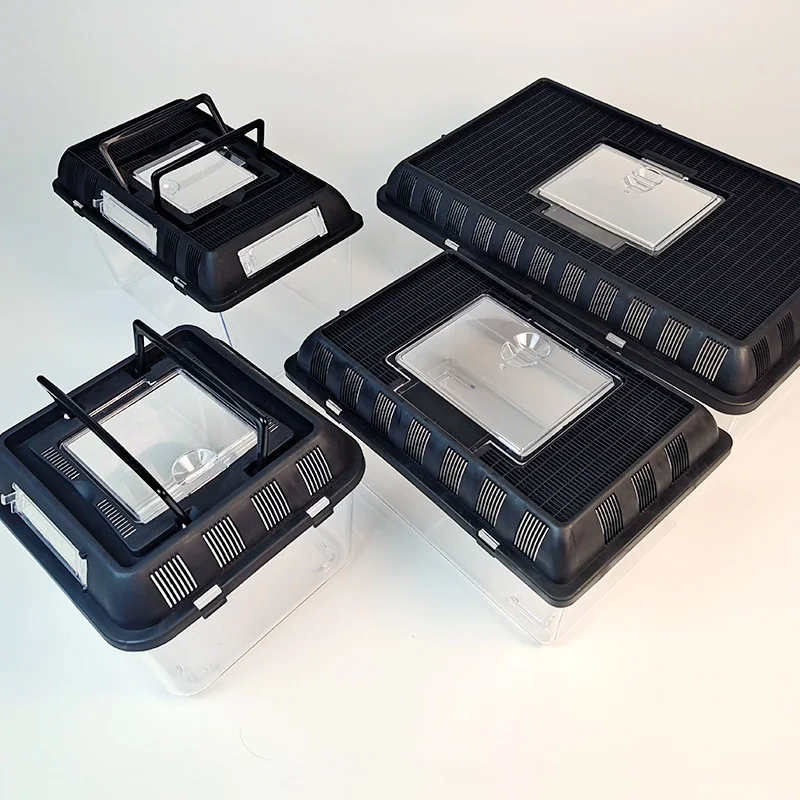 Plastic Reptile  Box Lizard Cage Tarantula Habitat Transparent Pet House for Reptiles and Small Animals