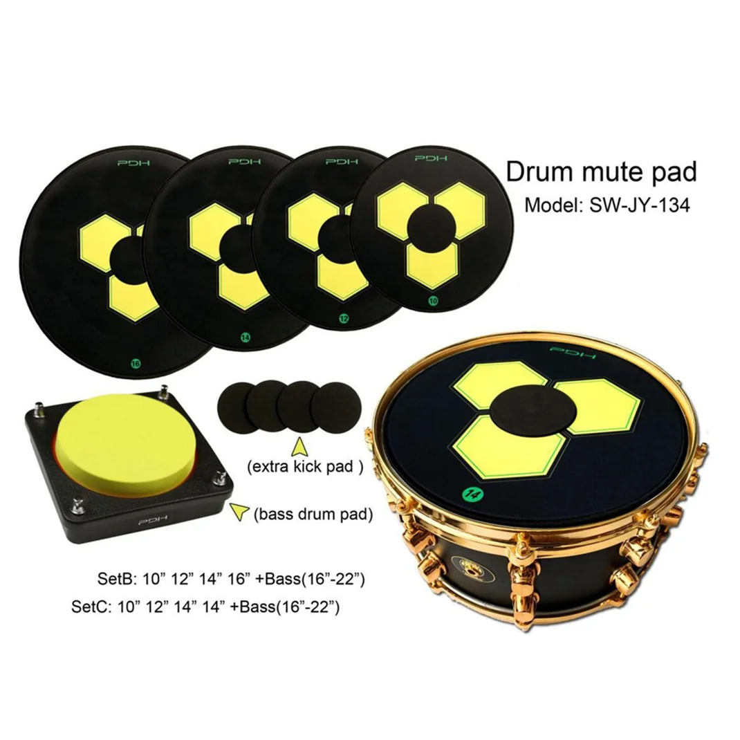 drum set mute pad drum overtone control mute pad