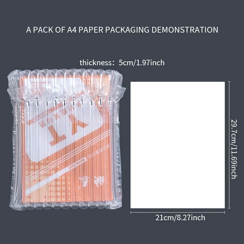 Air column bag A4 paper packaging bubble bag photo frame test paper protection shockproof corner protection express