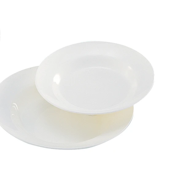 Dinner Plates Round Recyclable Microwave Plastic Good Quality Customized Minimalist White Party Plate Dish Plastic Tableware