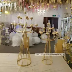 LK20191125-5 Most popular gold candelabras wedding table centerpieces wholesale