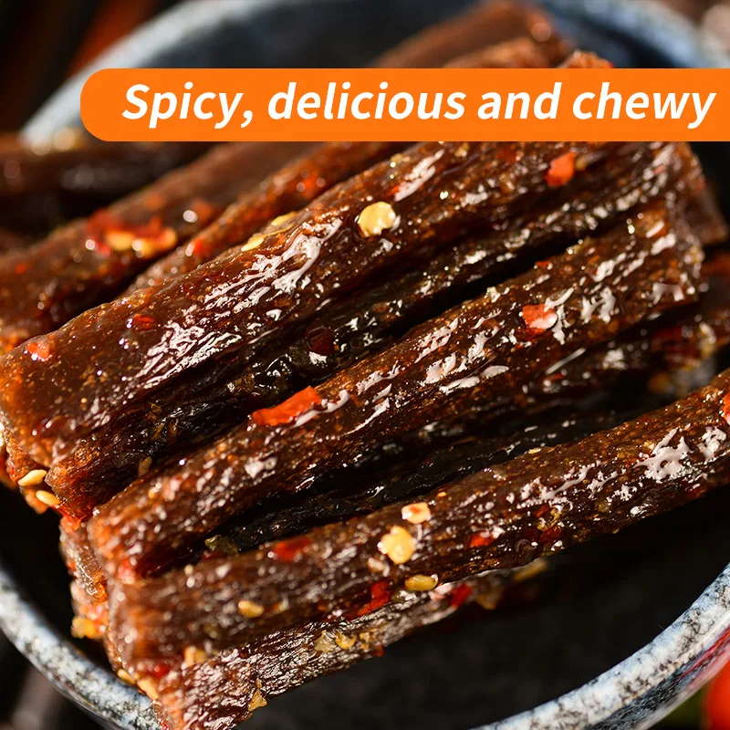 500g OEM Wholesale Chinese Groceries Food Latiao Instant Gluten Delicious Vegetarian Childhood Snacks Spicy Strips