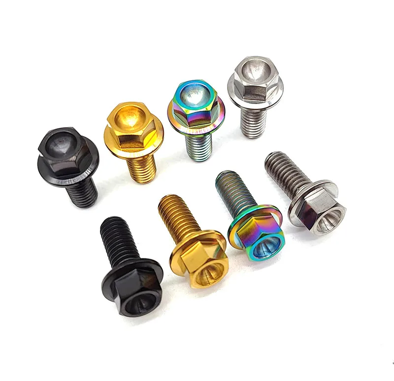 Titanium Bolt M5x8 10 12 15 18 20 25 30 35 40 45 50mm Gr5 Titanium Screw Ti Bolt For Bike Motorcycle