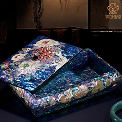 Handmade inlaid wooden hand jewelry storage box Princess retro wedding lacquer jewelry box gift