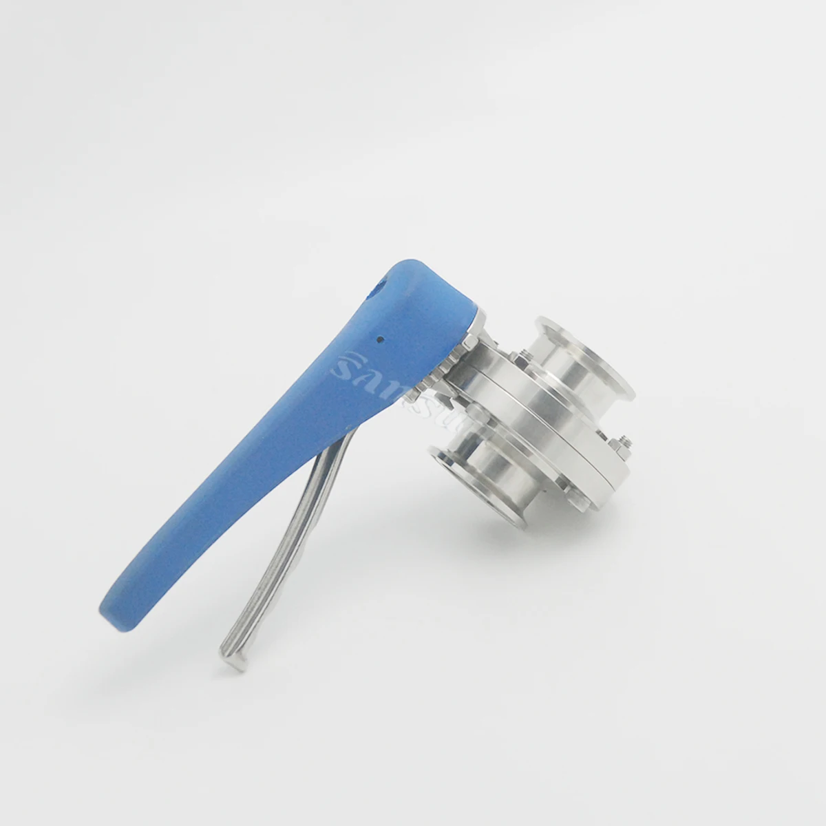 Трехзажимный клапан-бабочка 1,5 дюйма, санитарная пластиковая ручка, клапан-бабочка с ручкой триггера и силиконовым уплотнением