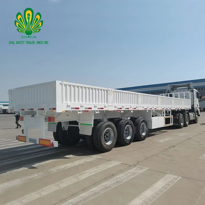 High edge dropside sidewall semi trailer manufacturer sales support customized transportation 40-80 tons