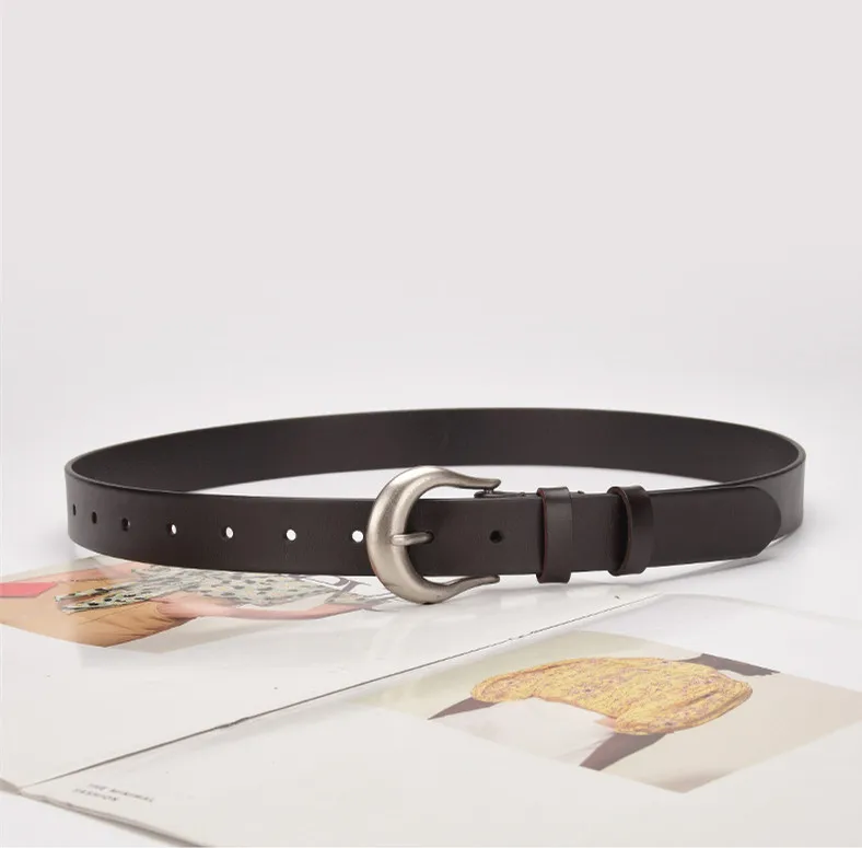 Expertly Manufactured by Suppliers Fashion Genuine Leather Belts for Belt Adornment Cowboy Belt Female
