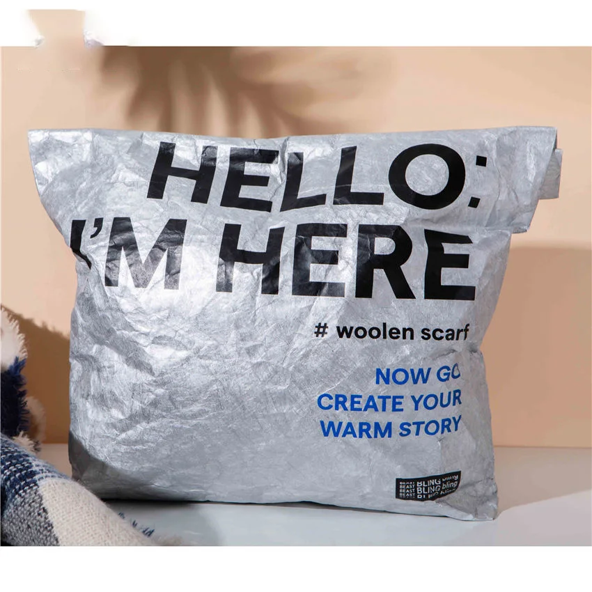 Dichos Silver Tyvek Paper BagWaterproof Dupont Lunch Tote Bag Tyvek Paper Shopping Tote Bag