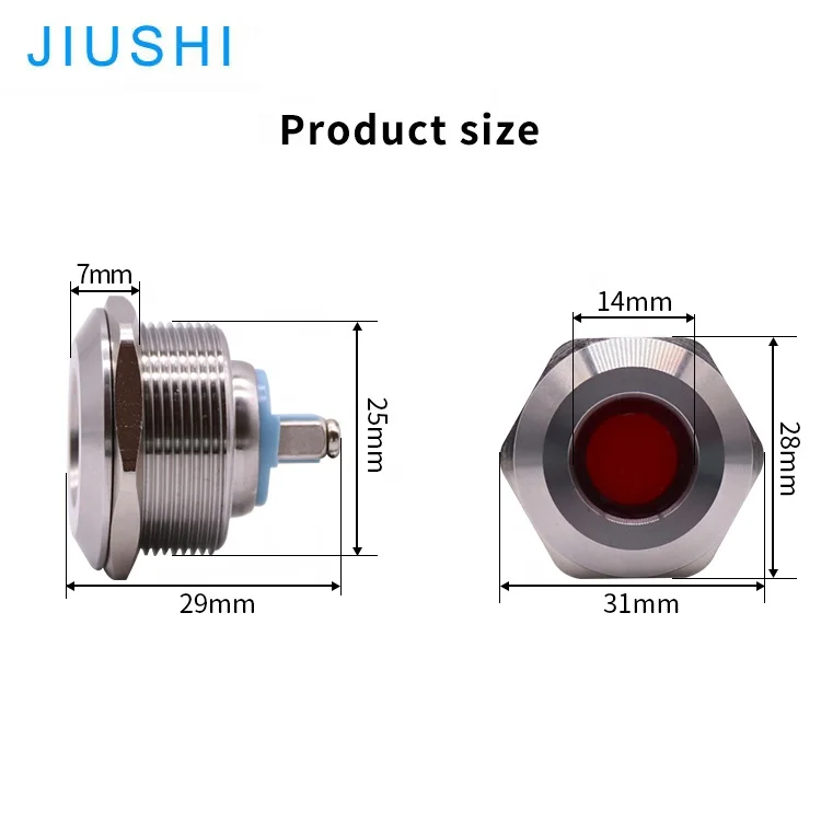 Mounting hole 8/12/16/19/22/25/30mm led indicator lamp 220v 24v singal light