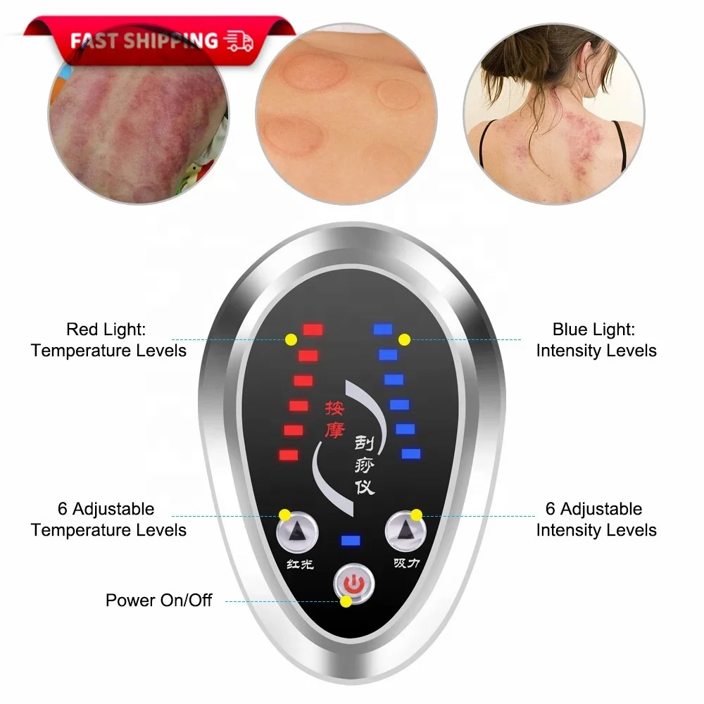 Electric Suction Cup Vacuum Massager Body Profissional Cupping Therapy Set EMS Anti Celulite Fat Burning Guasha Tools Heating