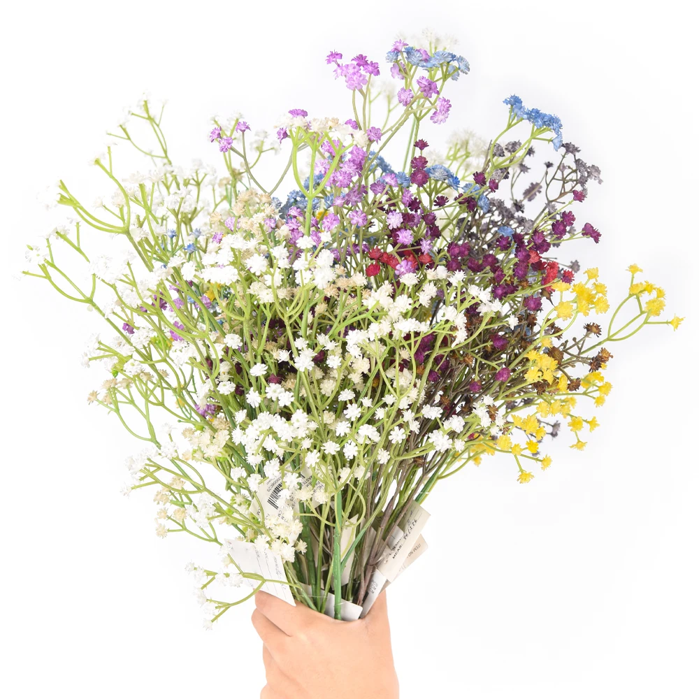 Factory wholesale wedding decorative baby breath gypsophila artificial flowers arrangements