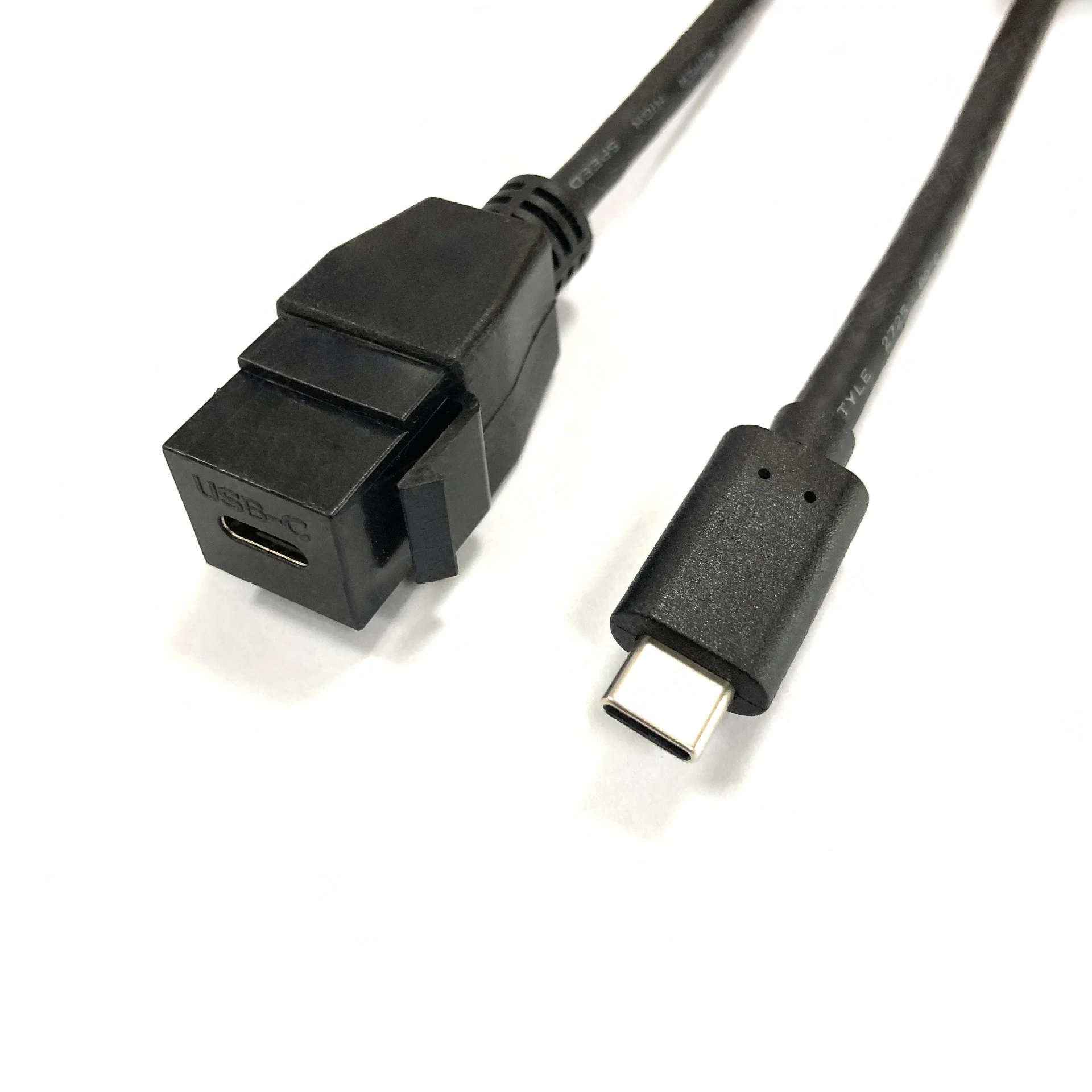 USB 3.1 Type C Keystone Male to Female Jack Coupler Inserts Socket Cable Port Extension Connector for Wall Plate Outlet