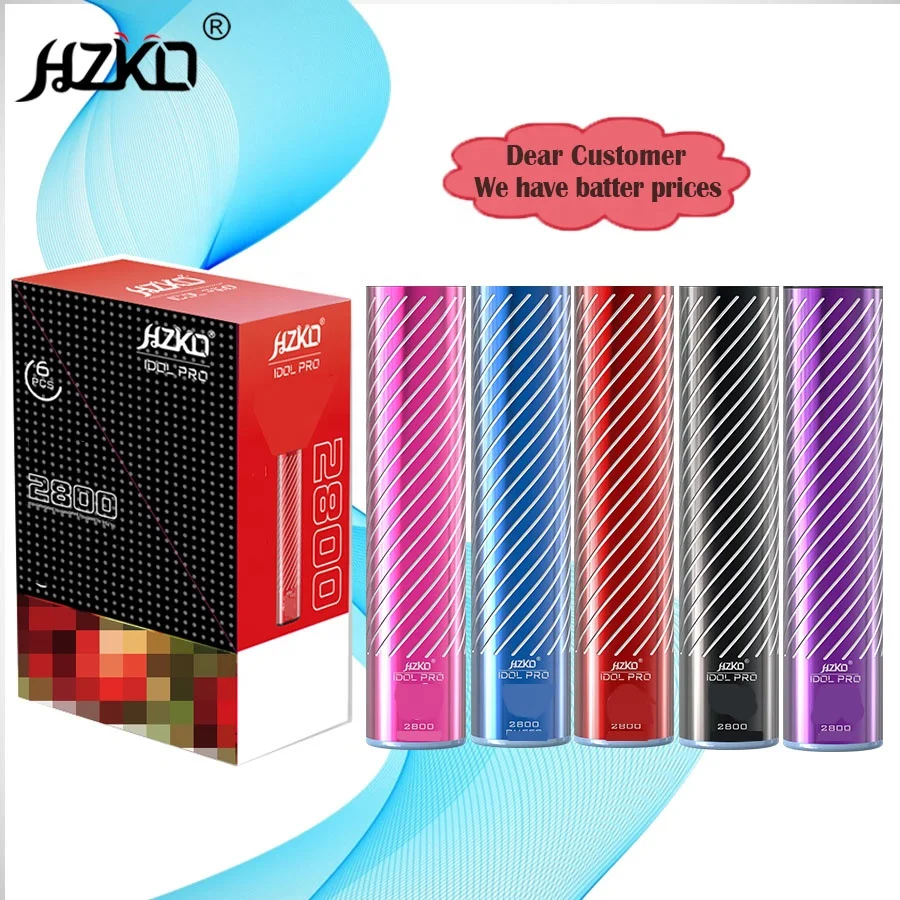 Новое поступление, лидер продаж 100%, оригинальные электронные аксессуары HZKO IDOL PRO 2800PUF разных цветов