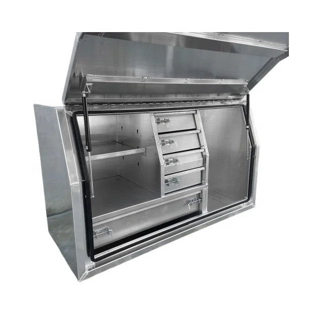 aluminum truck tool box with metal drawer