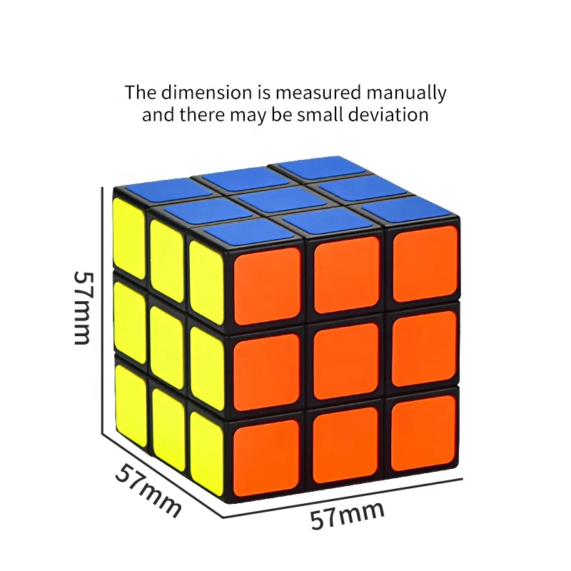 3x3x3 Black Bottom 3D Magic Cube Intelligent Beginner Cube Stress Relief Game Magic Cube Puzzle Toys For Kids And Adults