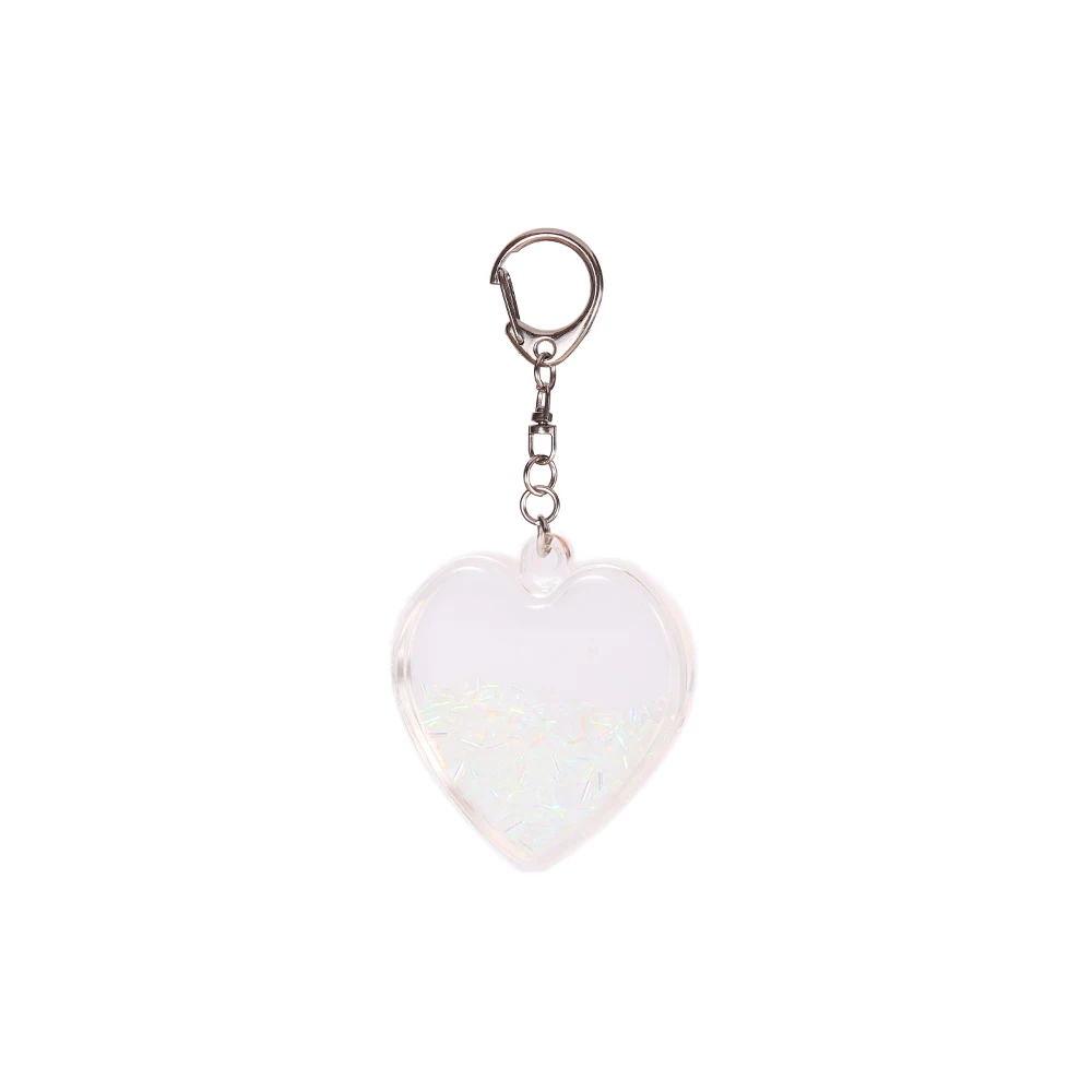 Girl Gift Valentine Promo Custom Floating Acrylic Heart Liquid Keychain