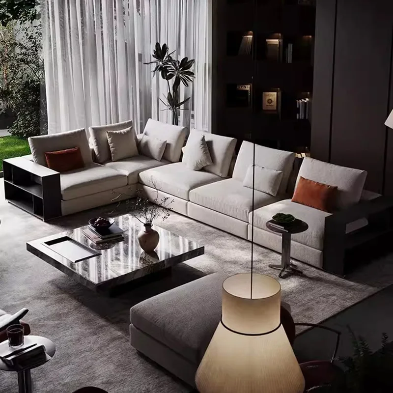 High quality sofas set furniture for home luxury modular large sectional corner couch living room leather 7 seater sofa design