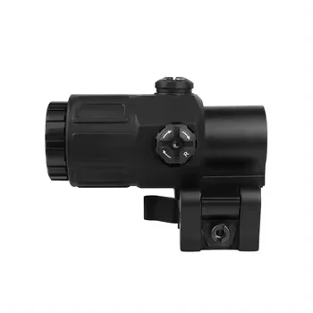 G33 3X Magnifier with Flip-to-Side Quick Detachable QD Mount for Holographic 558 Red Dot Sight Sight Scope