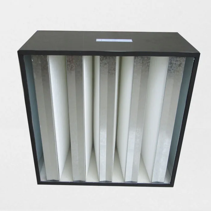 Customized H13 99.95% V Bank Hepa Filter 4V 24x24x12inch for HVAC, AHU, Cleanroom